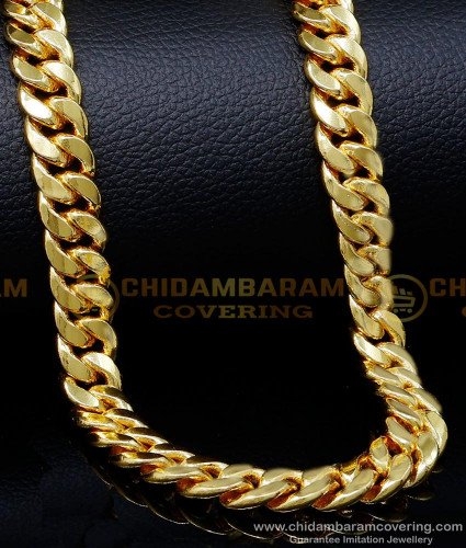 SHN141 - Trendy Daily Wear Thick Gold Plated Chain for Men