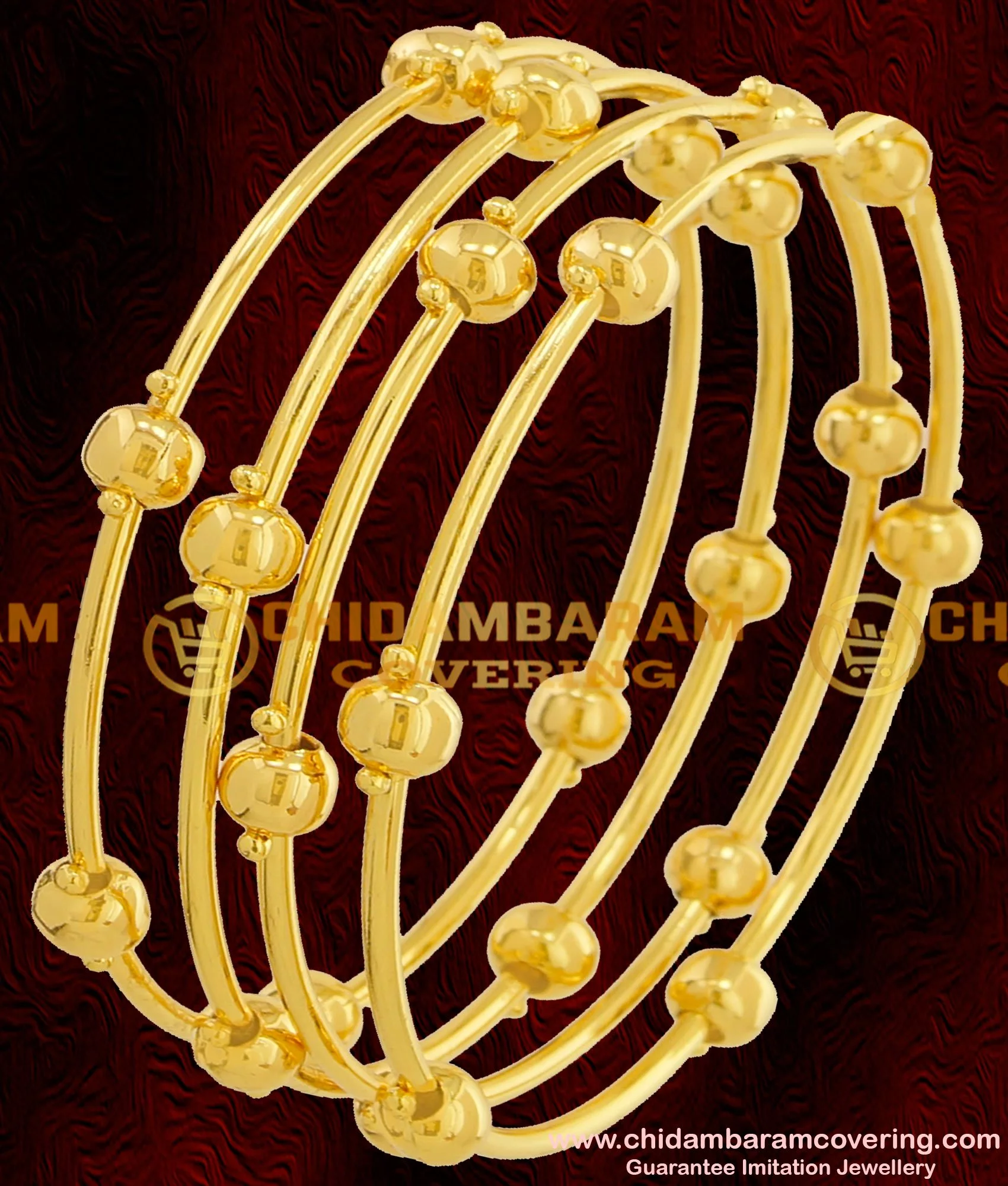 Gold bangle store with balls