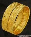 BNG219 - 2.6 Size Indian Bridal Gold Look Broad Plain Bangles Design Gold Plated Jewellery