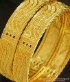 BNG219 - 2.4 Size Indian Bridal Gold Look Broad Plain Bangles Design Gold Plated Jewellery