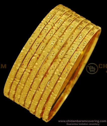 Wedding Golden Brass Imitation Jewellery Bangles at Rs 130/pair in Surat