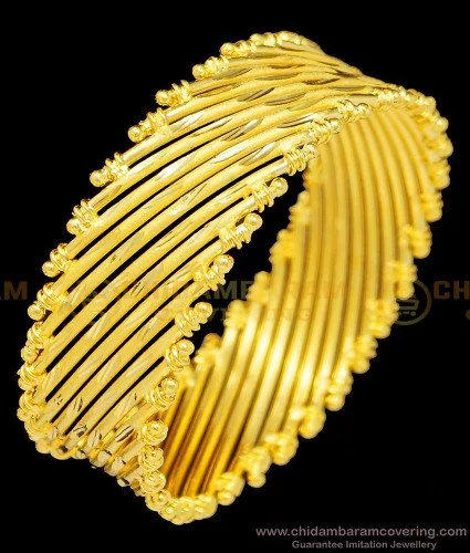 Buy New Pattern Forming Gold Designer Guarantee Single Kada Bangle