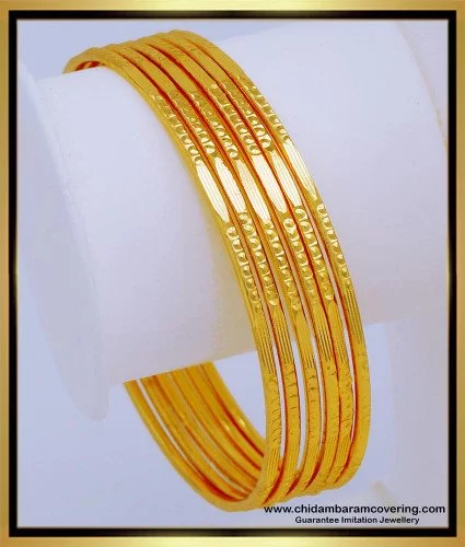 Simple gold store bangle design images