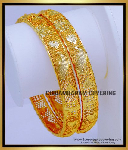 BNG824 - 2.6 Real Gold Design First Quality 1gm Gold Plated Bangles