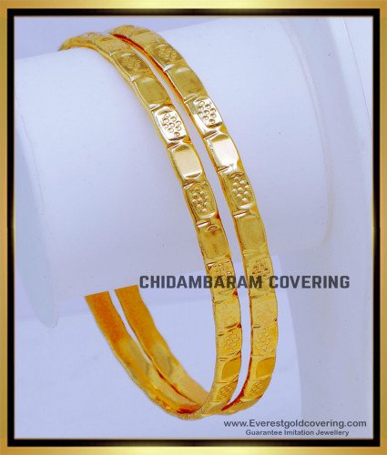 BNG826 - 2.8 Gold Design Gold Plated Daily Use Pure Impon Bangles