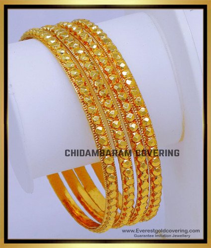 BNG875 - 2.10 Gold Design Daily Wear Guaranteed Gold Plated Bangles