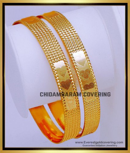 BNG877 - 2.6 New Model Gold Bangles Design Light Weight for Women