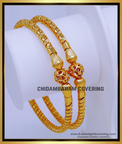 BNG881 - 2.10 Latest Gold Plated Trendy Bridal Bangles Set for Bride