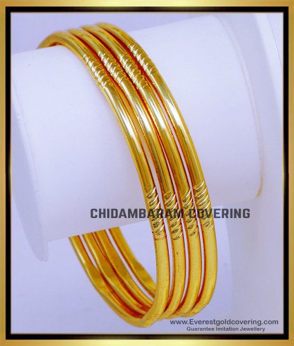 BNG889 - 2.8 Pure Impon Gold Bangle Simple Design for Wedding