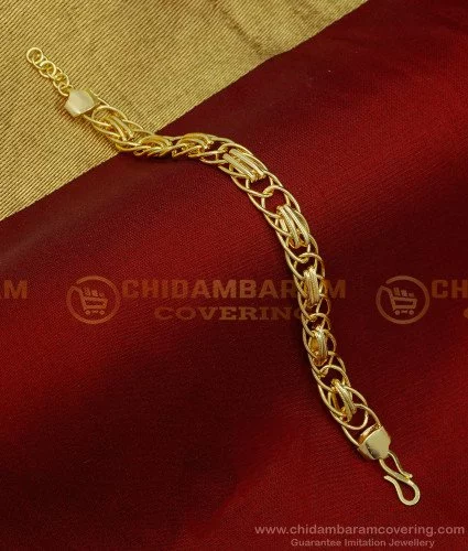 HELLO CREATION COMBO BRACELET FOR MEN Gold plated Brass, Natural Pure  Rudraksh, channel design, Stylish Rudraksha