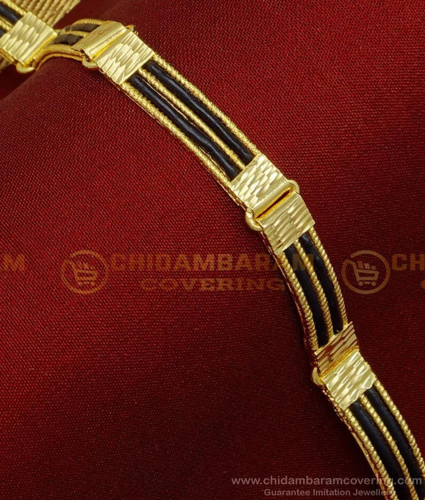 Buy Kerala Style Gold Plated Anaval Bangles Single Bracelet Elephant Hair  Black Bangle for Girls