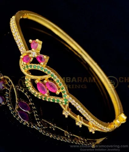 Ladies gold plated bracelet leaf heart design Indian gold plated for girls  with box women bracelet