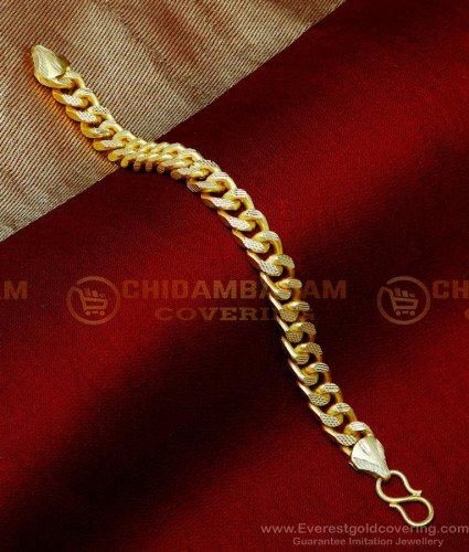 BCT533 - Wedding Wear 2 Gram Gold Mens Bracelet Design Gold