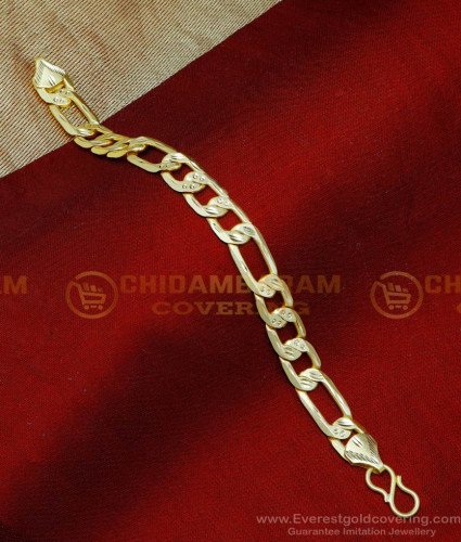 BCT541 - Gold Design Forming Gold Plated Chain Bracelet for Men