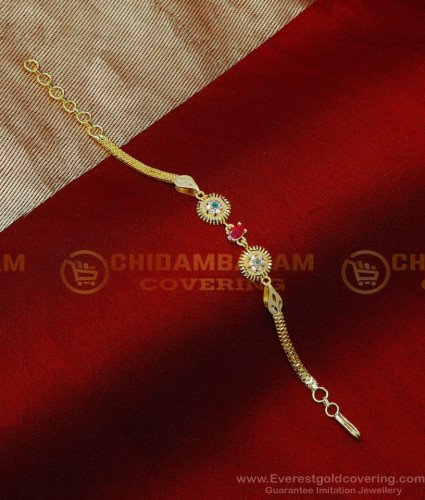 BCT546 - Latest Light Weight 2 Gram Gold Bracelet for Ladies