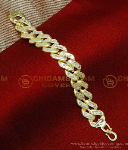 BCT559 - Modern Mens Gold Bracelet Designs 2 Gram Gold Jewellery