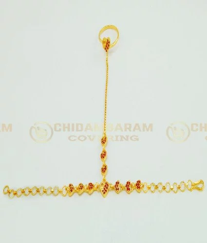 Buy Juliet Gold Finger Bracelet CZ Hand Chain Gold Hand