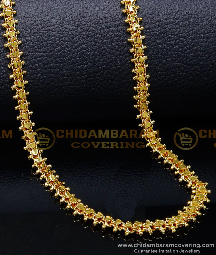 heartin chain, heart design chain,Chain design for men, Chain design for women, Chain design gold, Gold Plated Chain with Guarantee, 1 gram Gold Plated Chain, Marriage Gold Chain designs for ladies, gold chains design, long chains, covering chain, daily use long chain