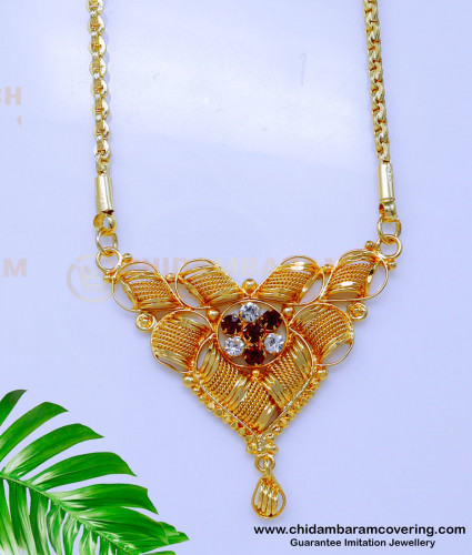 DCHN258 - Gold Plated Daily Use Long Chain with Dollar for Women