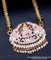 gajalakshmi dollar chain, gajalakshmi locket, gajalakshmi dollar chain gold, impon 5 metal jewellery, panchologam jewellery, dollar chain,  