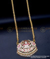 gajalakshmi dollar chain, gajalakshmi locket, gajalakshmi dollar chain gold, impon 5 metal jewellery, panchologam jewellery, dollar chain,  