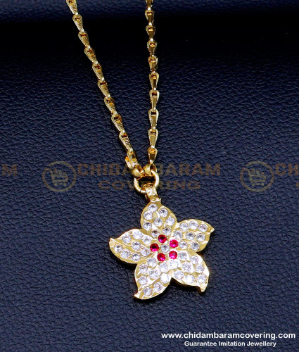 DLR266 - Beautiful Flower Design Impon Long Chain with Dollar