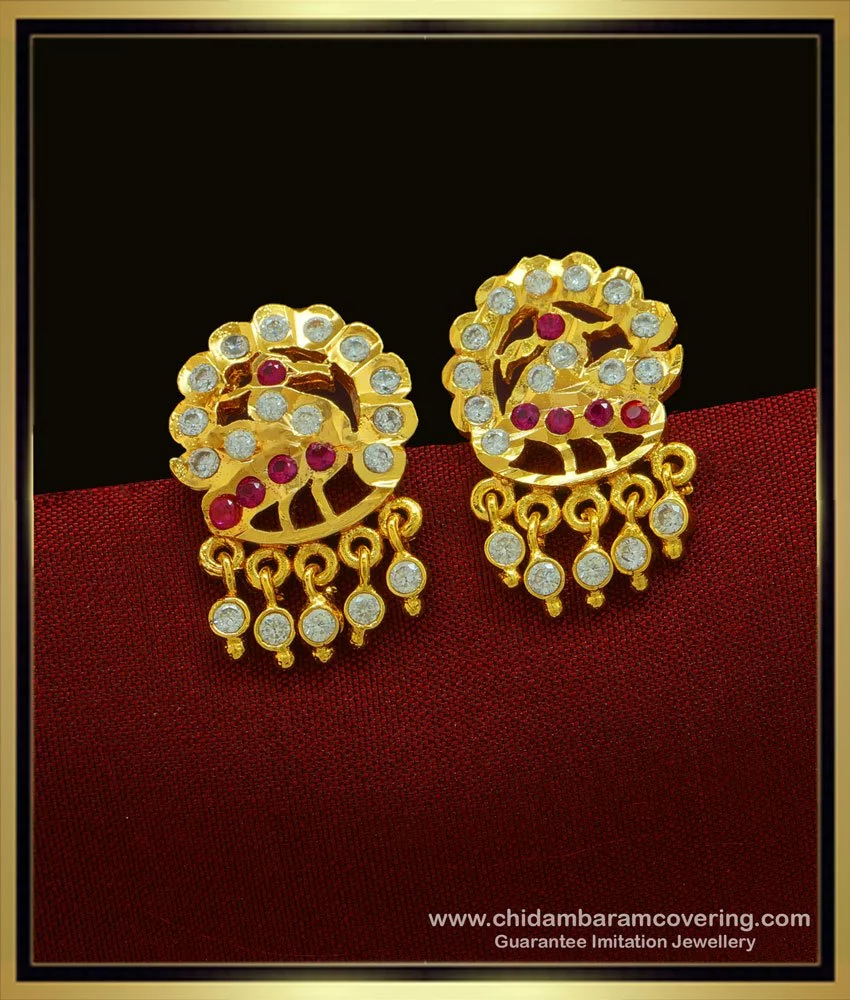 Buy MANVEER ENTERPRISE 1 Gram Gold Earrings German Silver Tops Top Earring  Jhumki Jhumkas Jumka Studs Online at Best Prices in India - JioMart.