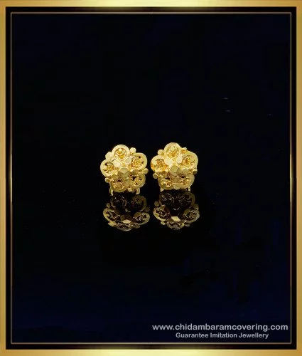 Buy 1 Gram Gold Plated Daily Use Flower Design Earrings for Women