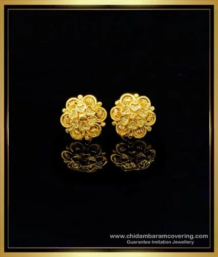 Daily wear gold store ear tops