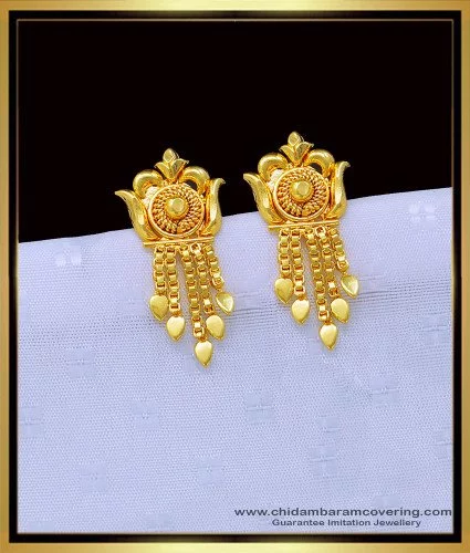 Earrings gold deals design daily use