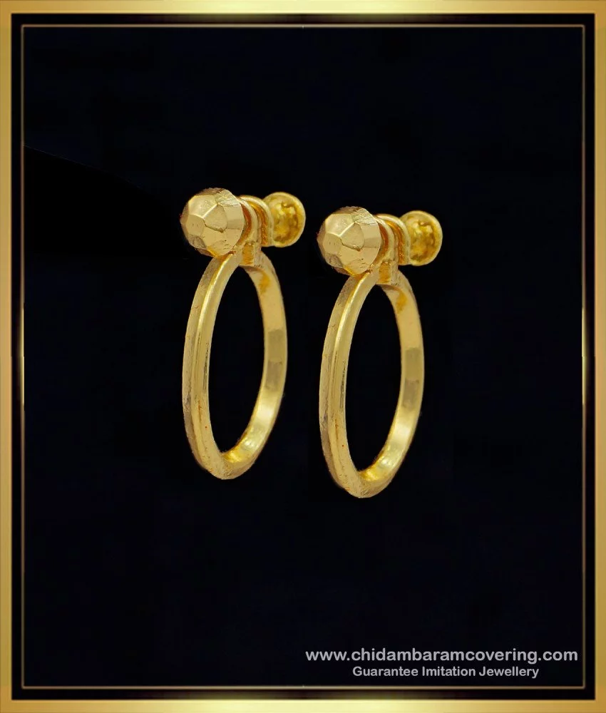 Jewellery Gold Bali Stud Mens Earing / Ear rings For Men / Gents / Boys  Stainless Steel Hoop Earring Stainless Steel Hoop Earring