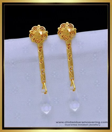 22k Plain Gold Earring JG-1911-00654 – Jewelegance