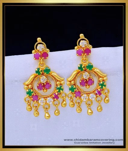 Temple Chand Bali Earrings - Swaabhi