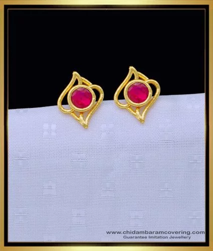 Brass Golden Kemp Stoned Jhumki Earring, Regular at Rs 375/pair in Mumbai