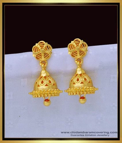 Swarna Small Jhumka Earrings – SOKORA JEWELS