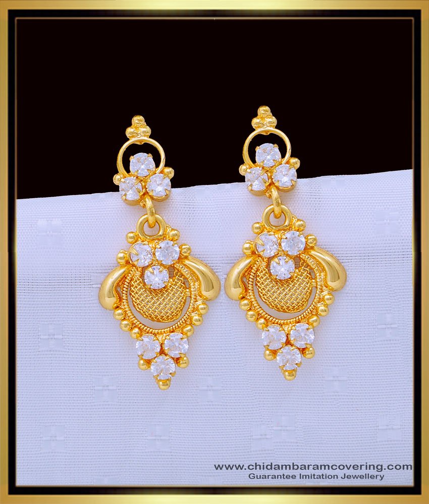  big danglers, plain danglers design,long chain earrings, stone earrings, covering thodu, 