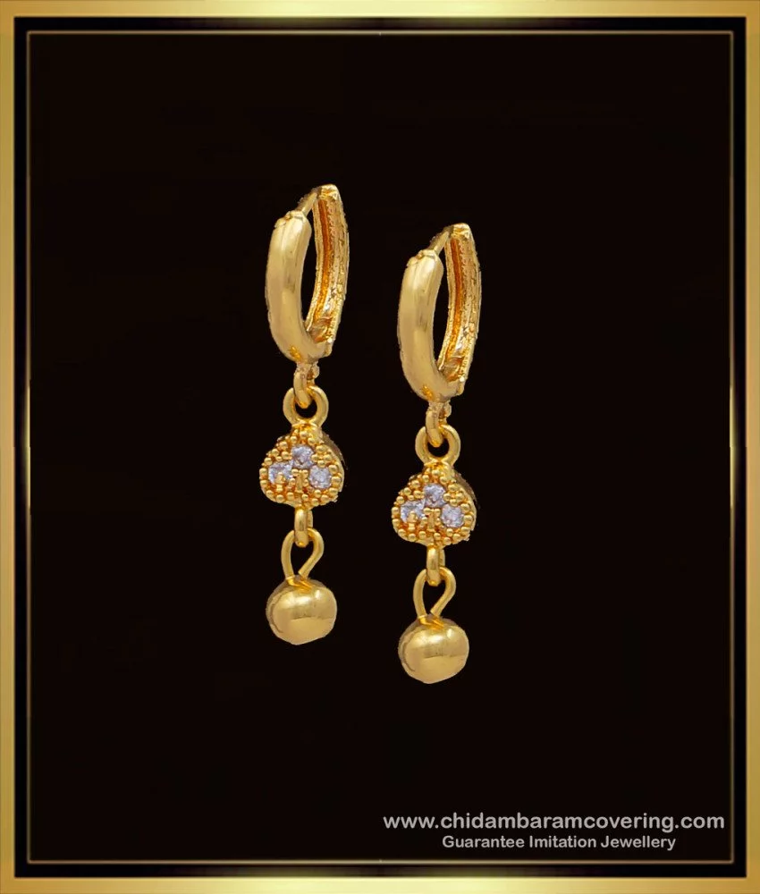 One Gram 1 gm Gold Coated Traditional Ethnic Daily Wear Stud Earrings Combo  for Women and Girls