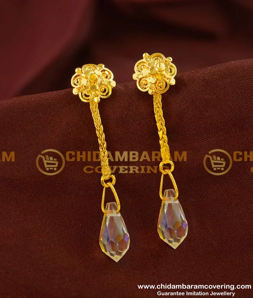 1gm gold earrings designs with deals price