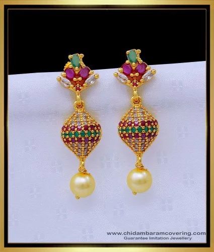 Brass Jhumki Style Antique Peacock Earring With Matte Gold Plating 216737  at Rs 295/pair in Mumbai