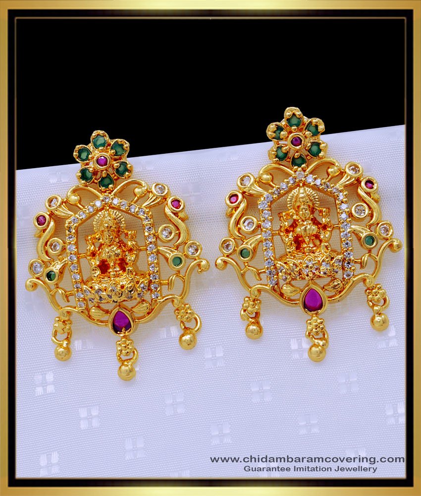 long earring, latkan earring, hanging earring, stylish earring, white stone earrings, covering jewellery, gold covering jewellery, 