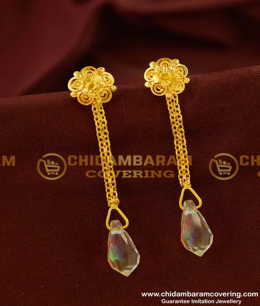 Buy Mrinala Gold Plated Silver Drop Earrings | Paksha - Paksha India