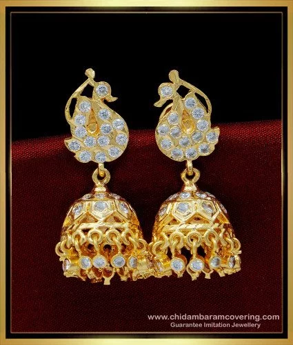 Paliwal Jewellers 22k (916) Metal Yellow Gold Sui Dhaga Earrings for Women,  Yellow : Amazon.in: Fashion