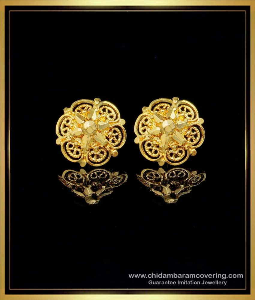 Buy Vaibhav Jewellers 22K Plain Gold Bangalore Stud Earrings 77VI6068  Online from Vaibhav Jewellers