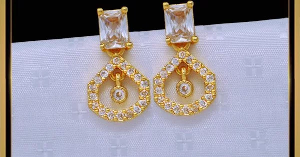 White Stone Drop Earrings – CC & CO. Boutique