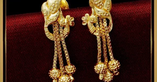 Nice Designer Daily Wear Yellow Gold 22kt Earrings – Welcome to Rani Alankar