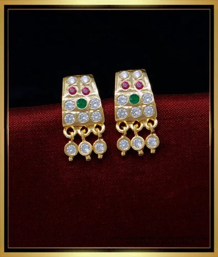 Buy Daily Wear Gold Design One Gram Gold Plain Stud Covering Earring for Daily  Use