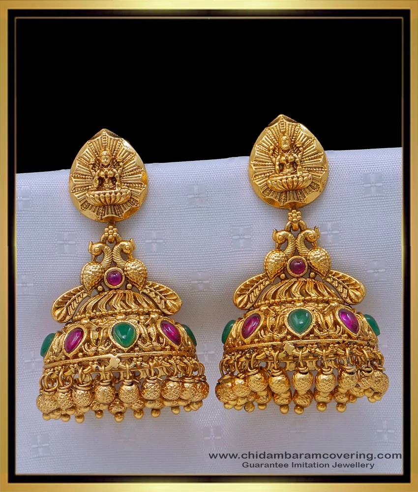 Buttalu | Jhumka designs, Gold earrings models, Gold jhumka earrings