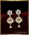  artificial ruby earrings,  dangle earrings gold,  dangle drop earrings, impon earrings online shopping, impon earrings designs, impon stud earrings, 