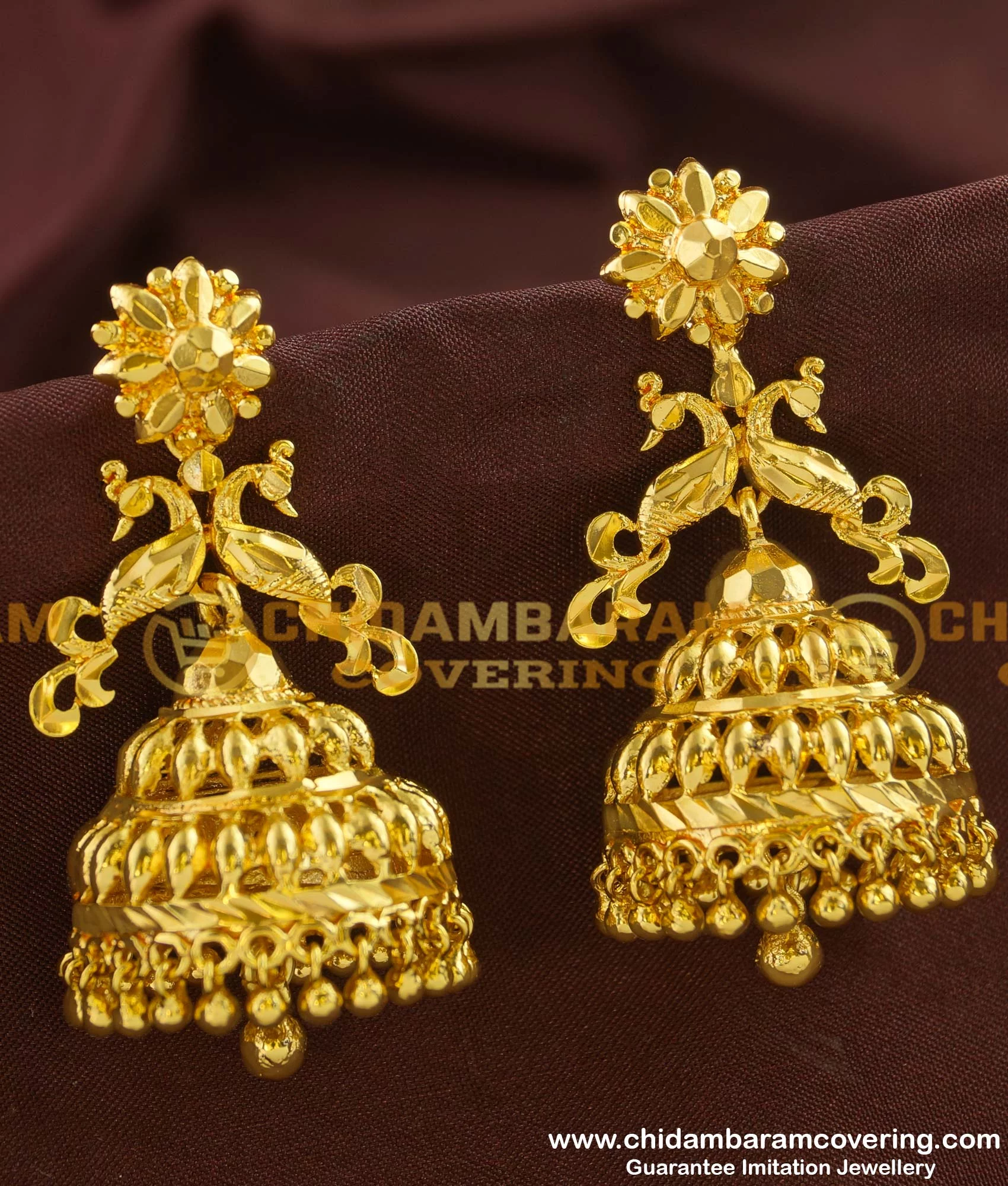 MEENAZ Earrings for Women Girls Traditional Golden Meenakari Jhumka 1 gram  Gold Plated Set peacock Earring stylish Jhumki Earring Combo wedding south  indian screw temple fashion Jewellery Gift M497 : Amazon.in: Jewellery