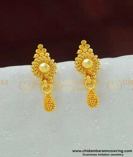 Small gold earring designs - Daily wear gold earring designs - YouTube